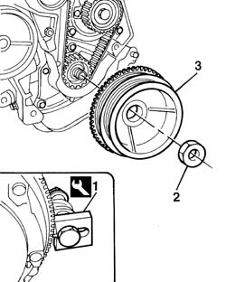 Toothed timing belt - r r with engine removed