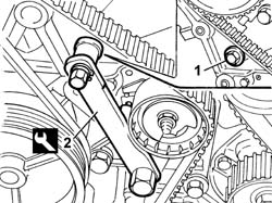 Toothed timing belt - r r with engine removed