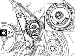 Toothed timing belt - r r with engine removed
