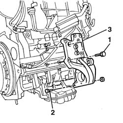 Engine - position on stand and remove