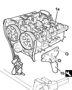 Single cylinder head, removed - overhaul