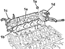 Single cylinder head, removed - overhaul