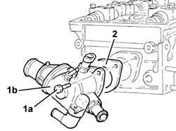 Single cylinder head, removed - overhaul