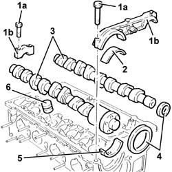 Single cylinder head, removed - overhaul