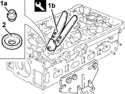 Single cylinder head, removed - overhaul
