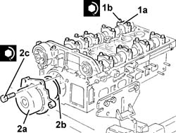Single cylinder head, removed - overhaul