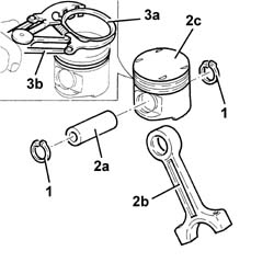 Piston, pin set - replace