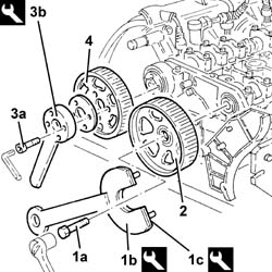 Camshaft in cylinder head - r r with head removed