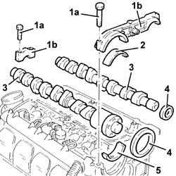 Camshaft in cylinder head - r r with head removed