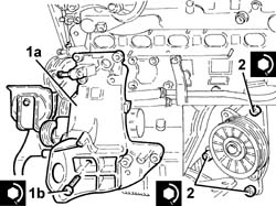 Engine - position on stand and remove