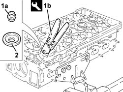Single cylinder head, removed - overhaul