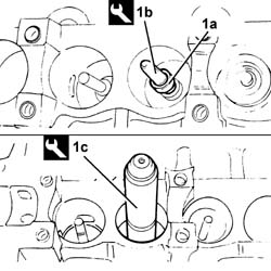 Single cylinder head, removed - overhaul