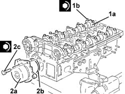 Single cylinder head, removed - overhaul