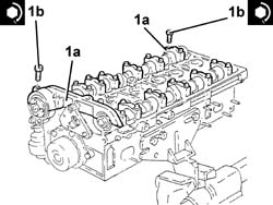 Camshaft in cylinder head - r r with head removed