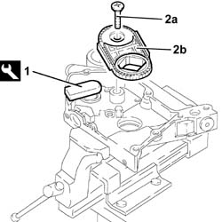 Engine oil pump, removed - check at bench