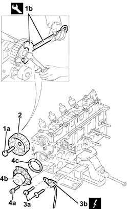Single cylinder head, removed - overhaul