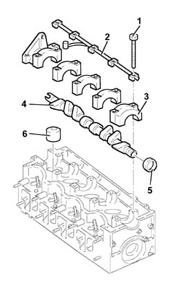 Single cylinder head, removed - overhaul