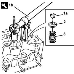 Single cylinder head, removed - overhaul