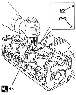 Single cylinder head, removed - overhaul