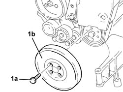 Toothed timing belt - r r with engine removed