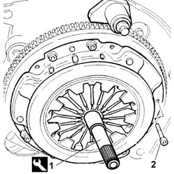 Clutch - r + r with gearbox removed