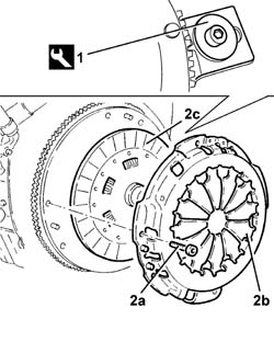 Clutch - r + r with gearbox removed