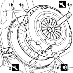 Clutch - r + r with gearbox removed