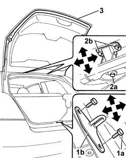 Tailgate - adjust centring and profile - includes hinge and compartment seal adaptation