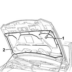 Soundproofing lining for bonnet lid - r+r