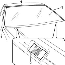 Windscreen glass r r including cleaning of housing