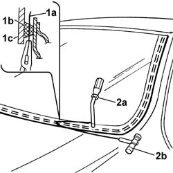 Windscreen glass r r including cleaning of housing