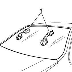 Windscreen glass r r including cleaning of housing