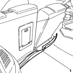 SPLIT rear. seat LEFT BACKREST- R.R.