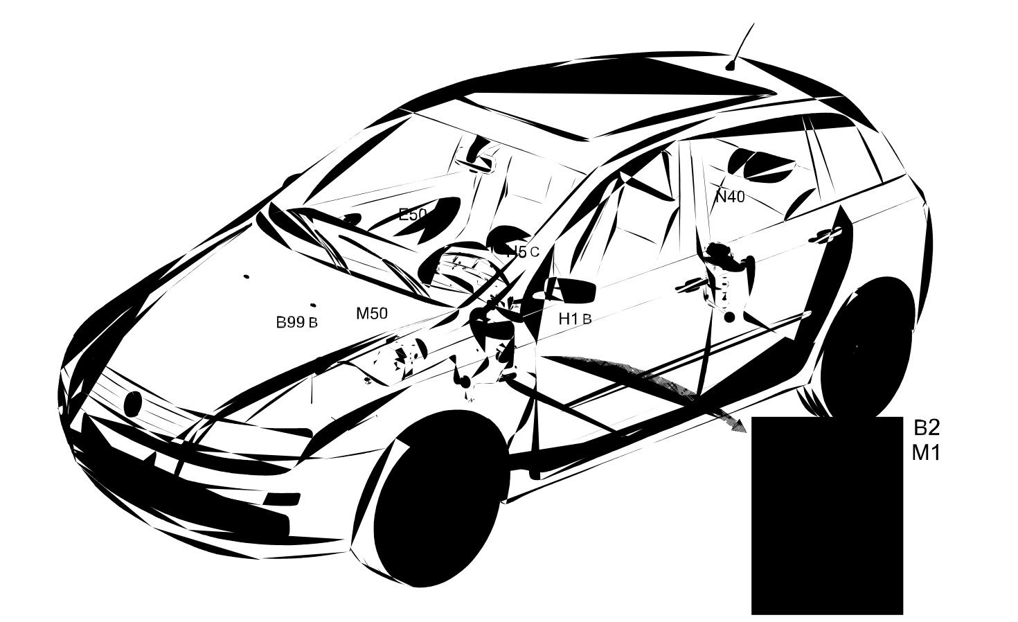 TRIP COMPUTER - Location of components