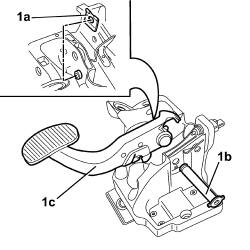 Brake pedal - r+r manual gearbox versions