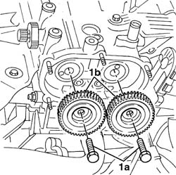 Camshaft idler gears - replace