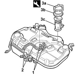 Fuel tank - r + r for replacement