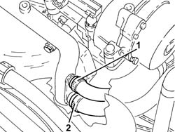 Variable geometry turbocharger exhaust manifold assembly sleeveleading to exhaust pipe r r