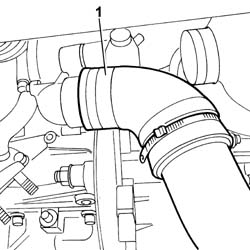 Variable geometry turbocharger exhaust manifold assembly sleeveleading to exhaust pipe r r