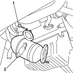 Variable geometry turbocharger exhaust manifold assembly sleeveleading to exhaust pipe r r