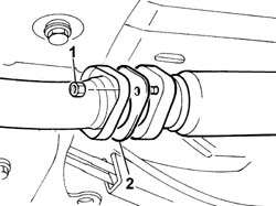 Front catalytic converter attachment seal - replace