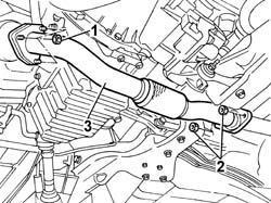 Exhaust pipe attachment to engine - r + r
