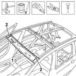 R.R. ROOF SUPPORT CROSSMEMBER