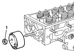 Single cylinder head, removed - overhaul