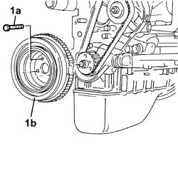 Toothed timing belt - r r with engine removed