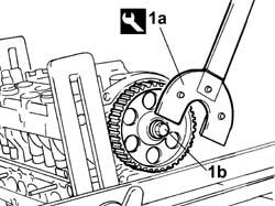 Toothed timing belt - r r with engine removed