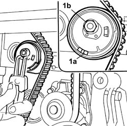 Toothed timing belt - r r with engine removed