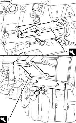 Engine - position on stand and remove