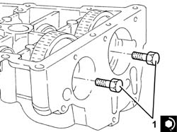 Single cylinder head, removed - overhaul