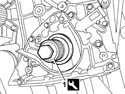 FRONT CRANK SHAFT COVER OIL SEAL - REPLACE